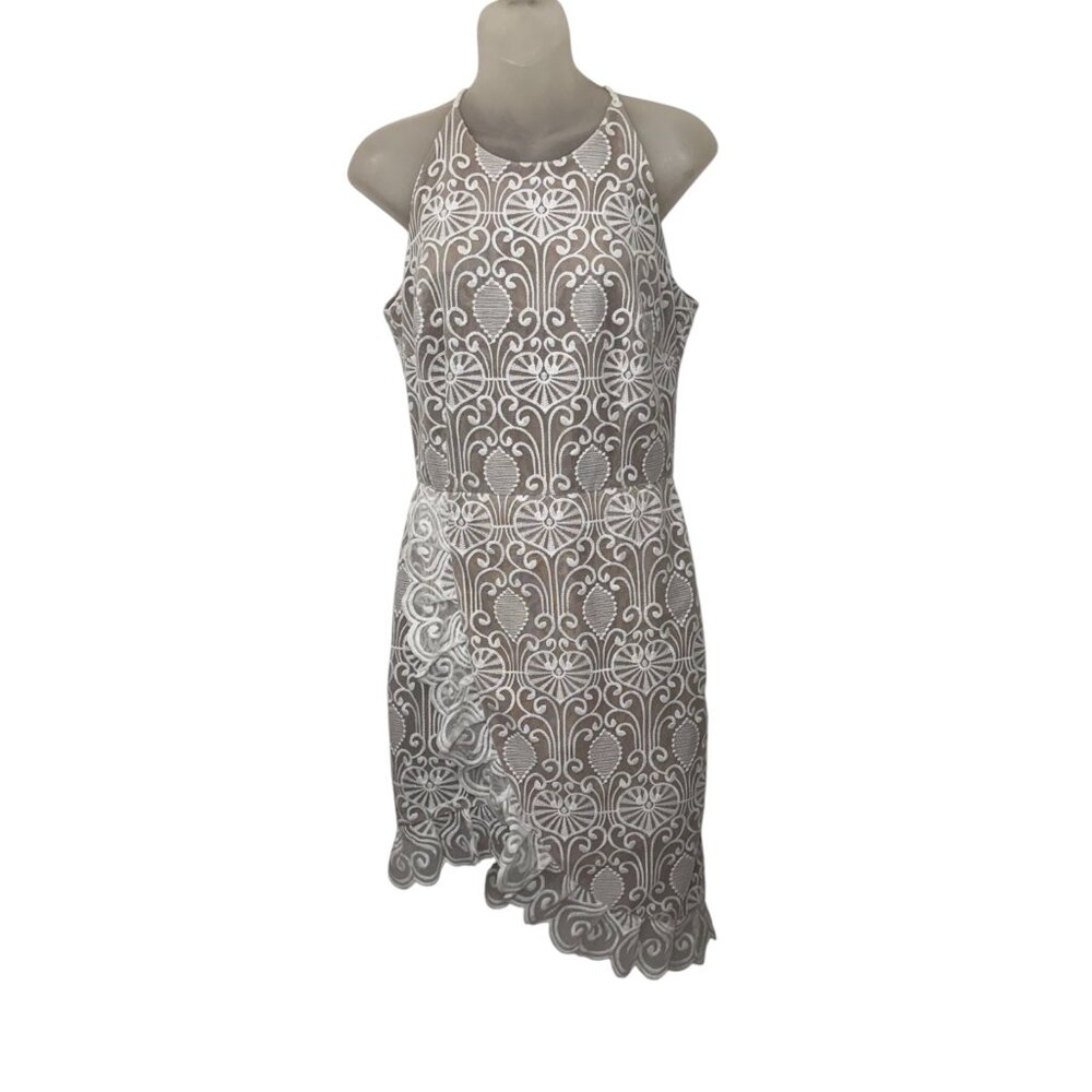 Bronx & Banco White Lace Mini Dress Size M,‎ 6 US NWT Bridal Formal Cocktail